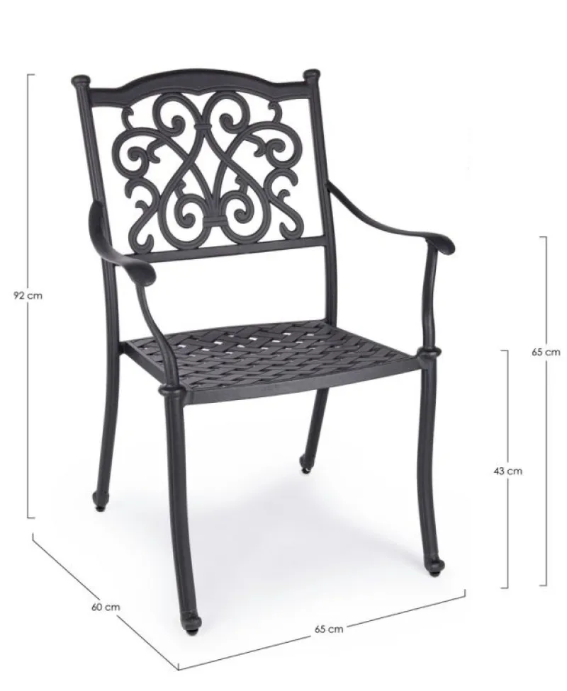 Sale Bizzotto SEDIA IN ALLUMINIO IMPILABILE ANTRACITE- IVREA