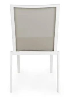 Online Bizzotto SEDIA IN ALLUMINIO IMPILABILE BIANCO/TORTORA GK50 - CRUISE