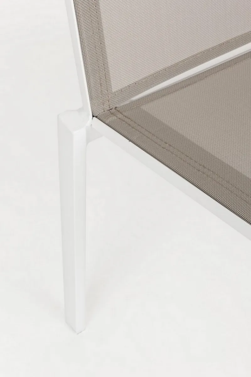 Online Bizzotto SEDIA IN ALLUMINIO IMPILABILE BIANCO/TORTORA GK50 - CRUISE