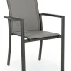 Sale Bizzotto SEDIA IN ALLUMINIO IMPILABILE ANTRACITE CX23 - KONNOR