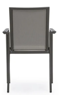 Sale Bizzotto SEDIA IN ALLUMINIO IMPILABILE ANTRACITE CX23 - KONNOR