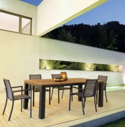 Sale Bizzotto SEDIA IN ALLUMINIO IMPILABILE ANTRACITE CX23 - KONNOR