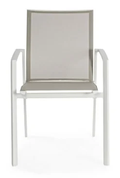Clearance Bizzotto SEDIA IN ALLUMINIO IMPILABILE BIANCO GK50 - CRUISE