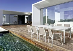 Clearance Bizzotto SEDIA IN ALLUMINIO IMPILABILE BIANCO GK50 - CRUISE