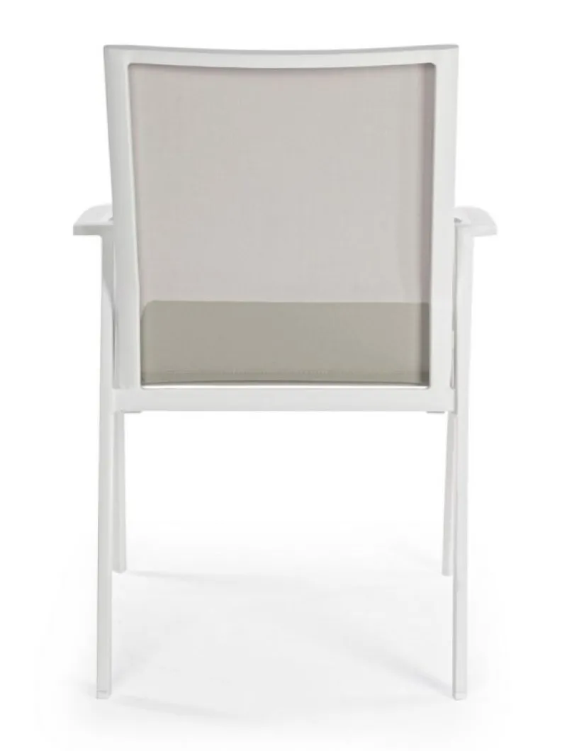 Clearance Bizzotto SEDIA IN ALLUMINIO IMPILABILE BIANCO GK50 - CRUISE