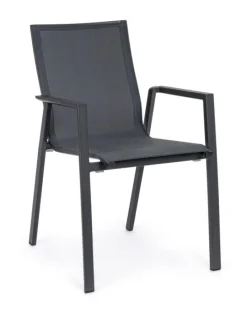 Online Bizzotto SEDIA IN ALLUMINIO IMPILABILE ANTRACITE JX55 - KRION