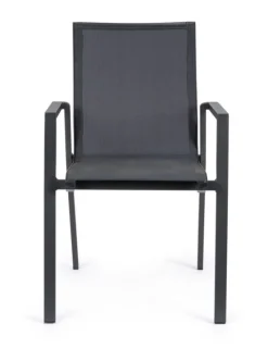 Online Bizzotto SEDIA IN ALLUMINIO IMPILABILE ANTRACITE JX55 - KRION