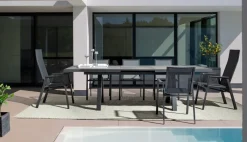 Online Bizzotto SEDIA IN ALLUMINIO IMPILABILE ANTRACITE JX55 - KRION