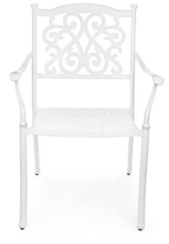 Clearance Bizzotto SEDIA IN ALLUMINIO IMPILABILE BIANCA- IVREA