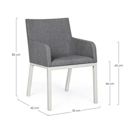 Sale Bizzotto SEDIA IN ALLUMINIO LUNAR - OWEN