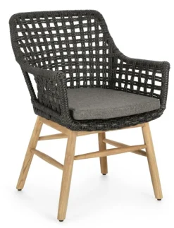 Best Bizzotto SEDIA IN ALLUMINIO NERA - WILSON