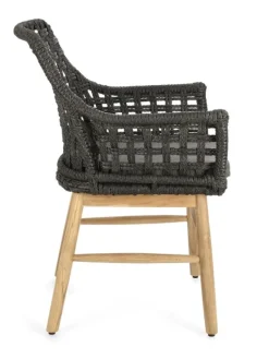 Best Bizzotto SEDIA IN ALLUMINIO NERA - WILSON