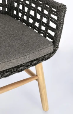 Best Bizzotto SEDIA IN ALLUMINIO NERA - WILSON