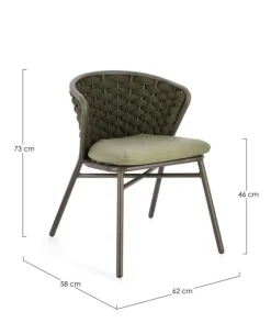 Discount Bizzotto SEDIA IN ALLUMINIO OLIV QS24 - HARLOW