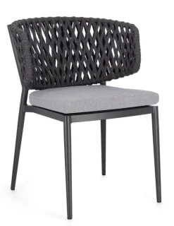 Hot Bizzotto SEDIA IN CORDA ANTRACITE WG21 - NOELIA