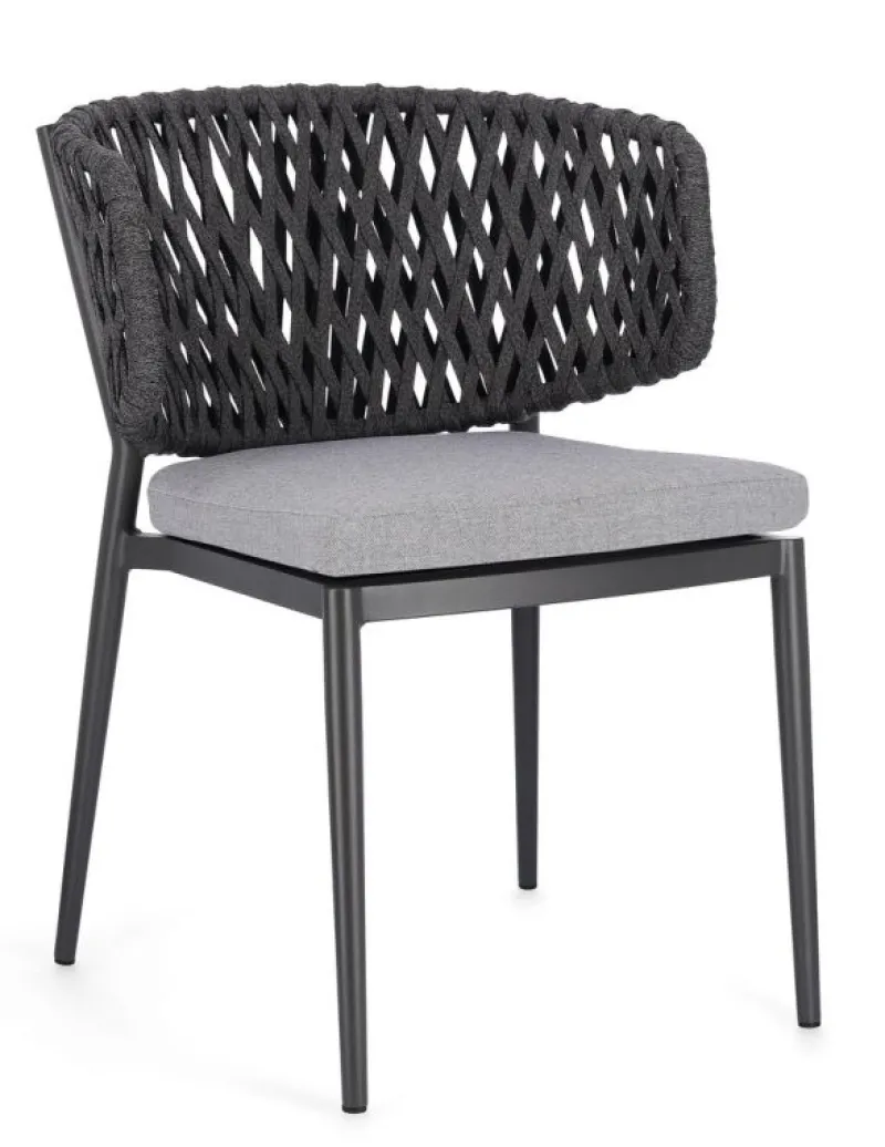 Hot Bizzotto SEDIA IN CORDA ANTRACITE WG21 - NOELIA