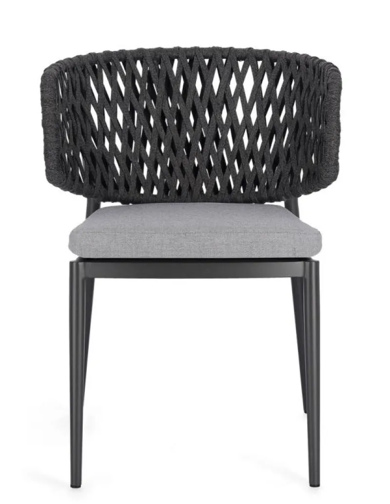 Hot Bizzotto SEDIA IN CORDA ANTRACITE WG21 - NOELIA