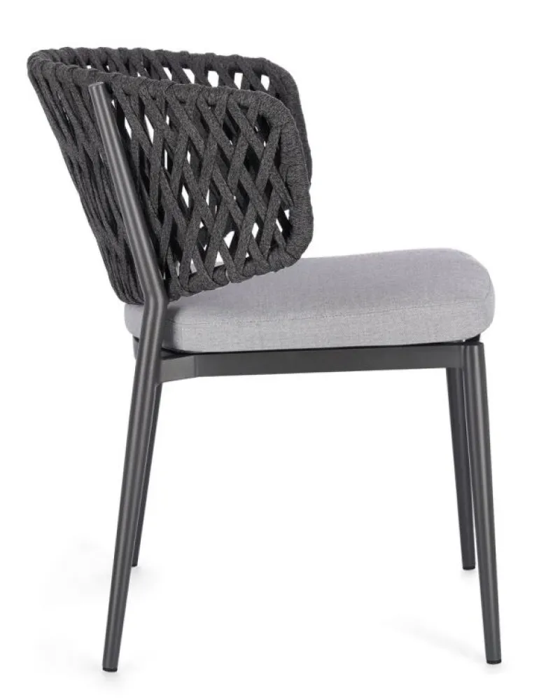 Hot Bizzotto SEDIA IN CORDA ANTRACITE WG21 - NOELIA