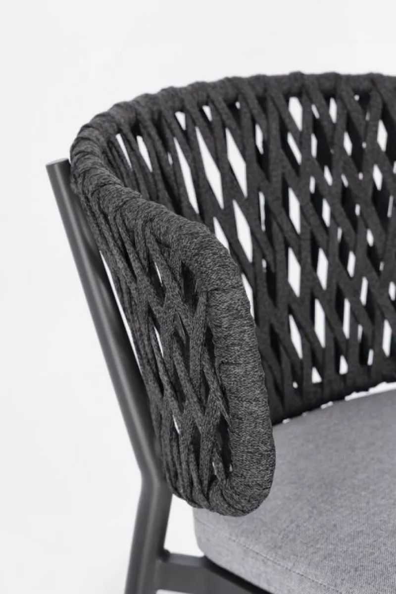 Hot Bizzotto SEDIA IN CORDA ANTRACITE WG21 - NOELIA