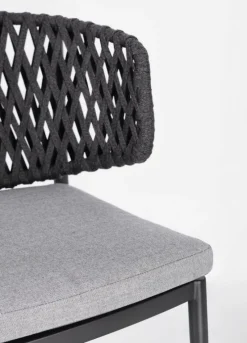Hot Bizzotto SEDIA IN CORDA ANTRACITE WG21 - NOELIA
