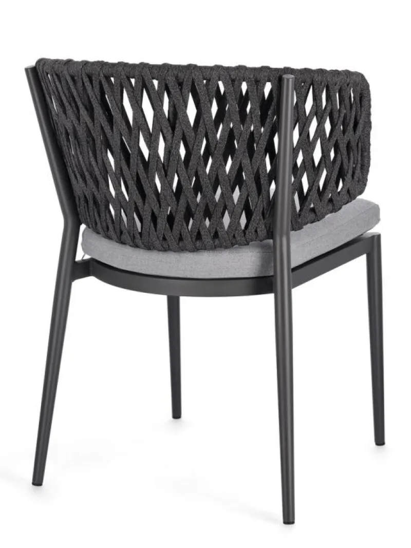 Hot Bizzotto SEDIA IN CORDA ANTRACITE WG21 - NOELIA