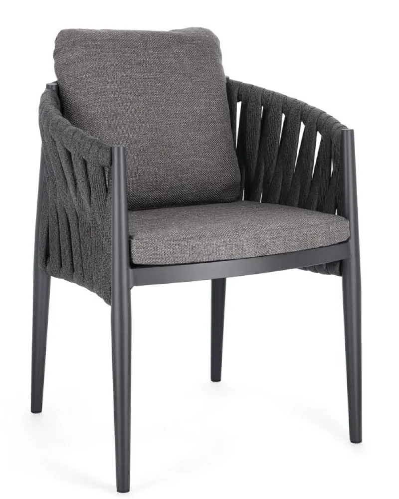 Clearance Bizzotto SEDIA IN CORDA ANTRACITE WG21 - JACINTA