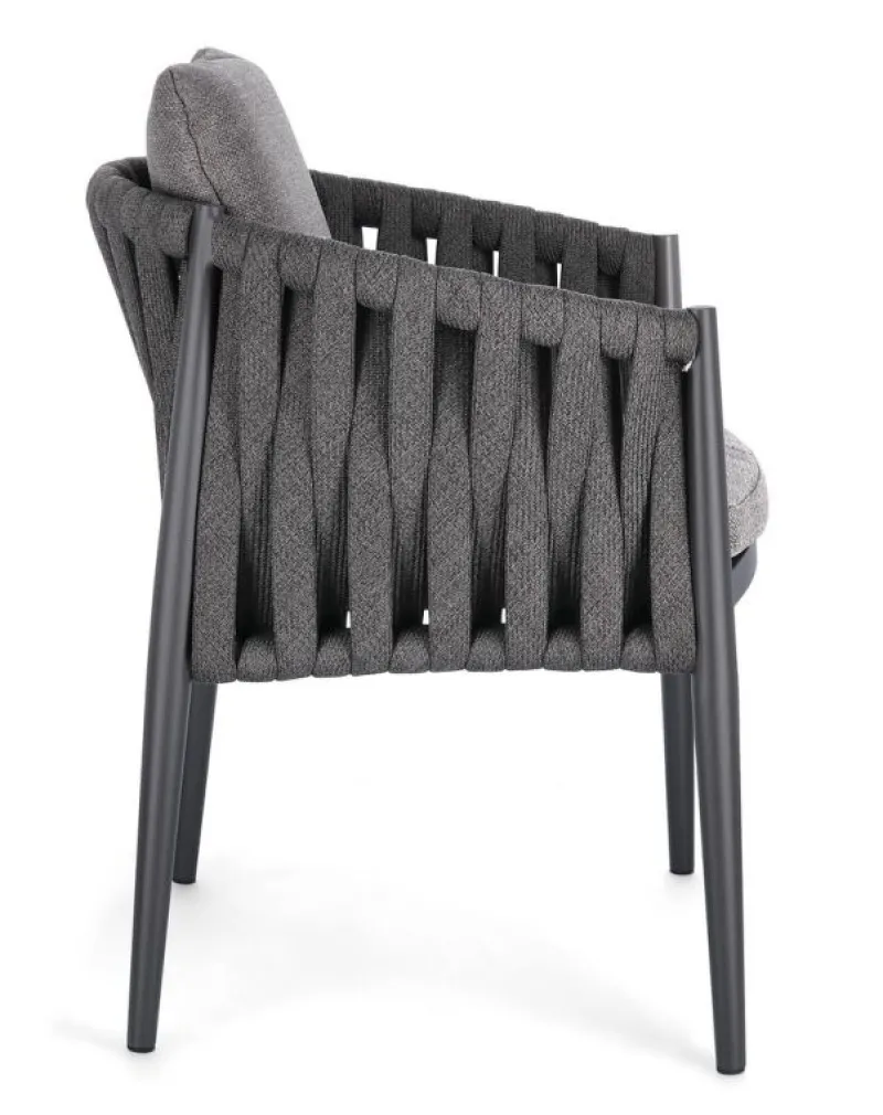Clearance Bizzotto SEDIA IN CORDA ANTRACITE WG21 - JACINTA