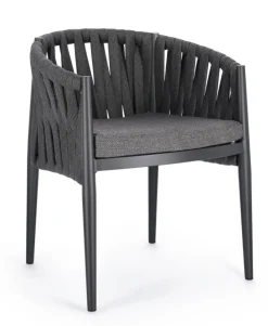 Clearance Bizzotto SEDIA IN CORDA ANTRACITE WG21 - JACINTA