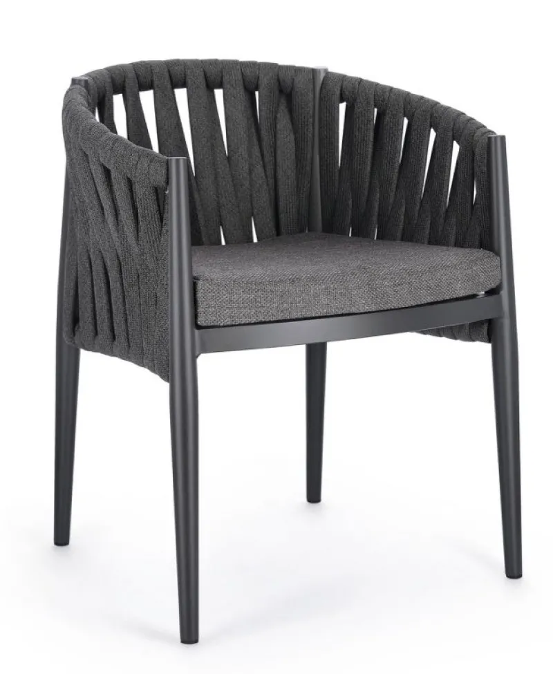 Clearance Bizzotto SEDIA IN CORDA ANTRACITE WG21 - JACINTA