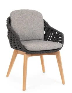 Best Bizzotto SEDIA IN CORDA ANTRACITE - TAMIRES