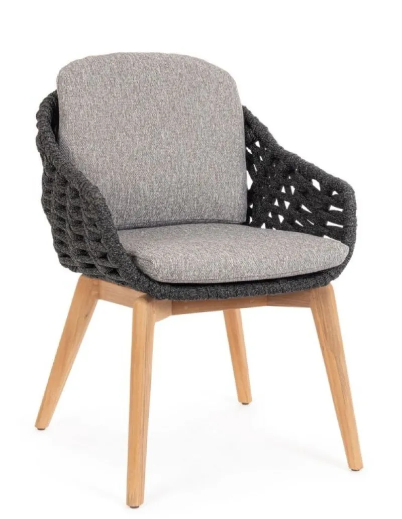 Best Bizzotto SEDIA IN CORDA ANTRACITE - TAMIRES