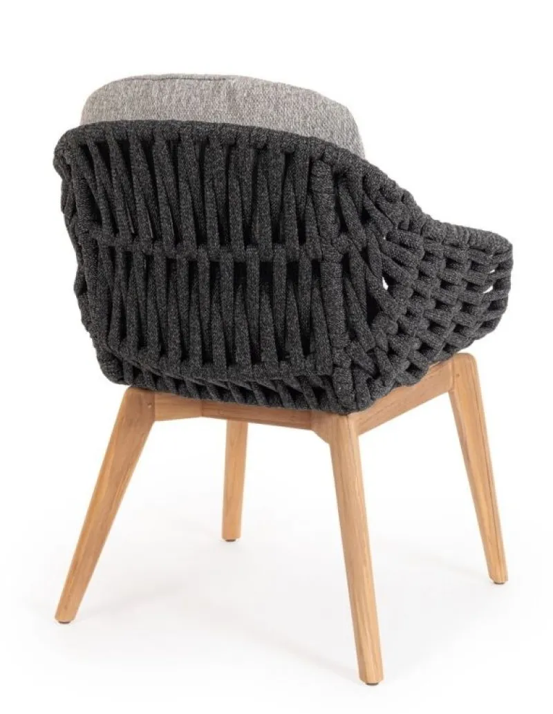 Best Bizzotto SEDIA IN CORDA ANTRACITE - TAMIRES