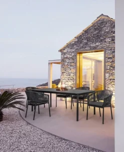 Clearance Bizzotto SEDIA IN CORDA PER ESTERNO IMPILABILE ANTRACITE - FLORENCIA