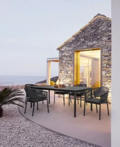 Clearance Bizzotto SEDIA IN CORDA PER ESTERNO IMPILABILE ANTRACITE - FLORENCIA