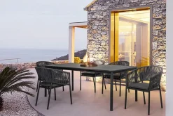 Clearance Bizzotto SEDIA IN CORDA PER ESTERNO IMPILABILE ANTRACITE - FLORENCIA