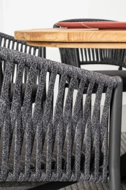 Clearance Bizzotto SEDIA IN CORDA PER ESTERNO IMPILABILE ANTRACITE - FLORENCIA