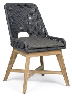 New Bizzotto SEDIA IN CORDA PER ESTERNO COLOR ARDESIA - HESPERIA