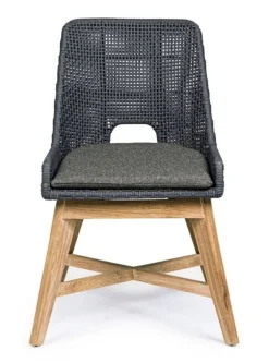 New Bizzotto SEDIA IN CORDA PER ESTERNO COLOR ARDESIA - HESPERIA