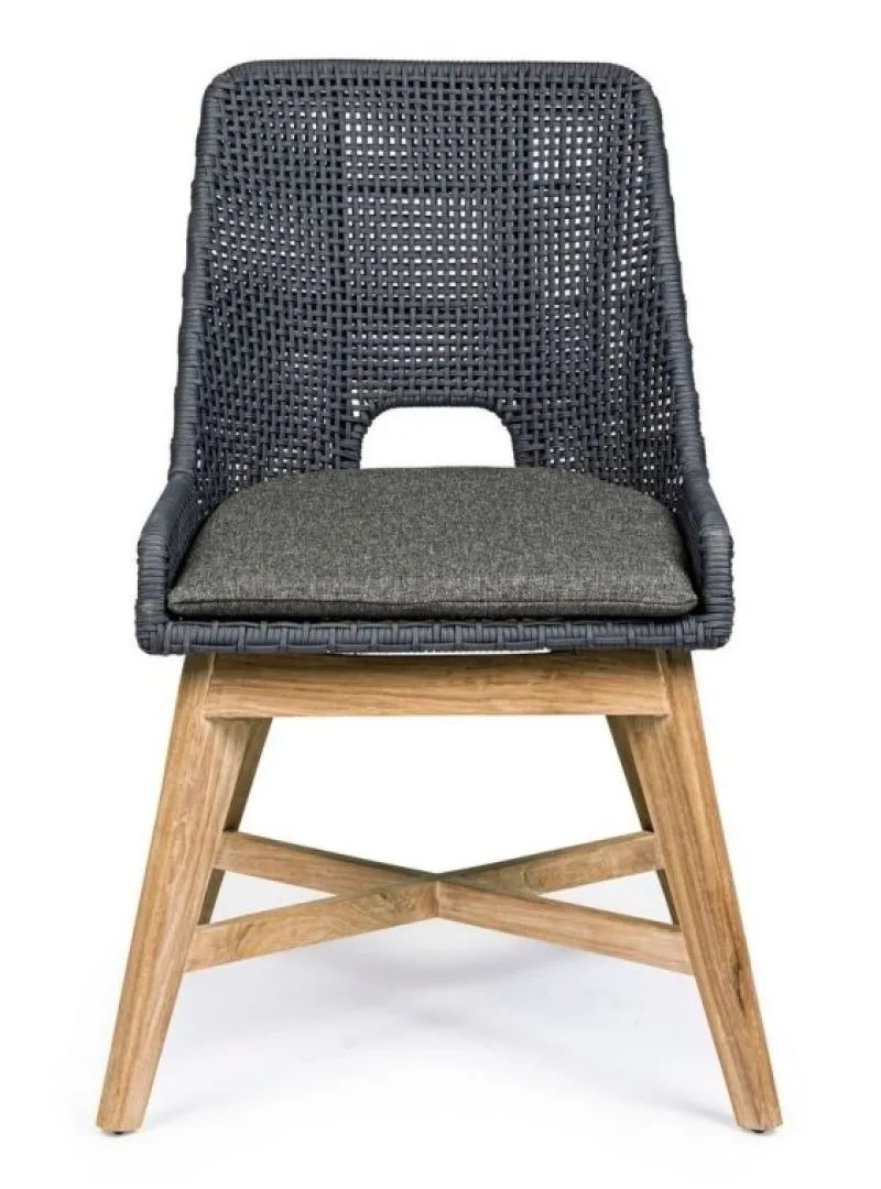 New Bizzotto SEDIA IN CORDA PER ESTERNO COLOR ARDESIA - HESPERIA