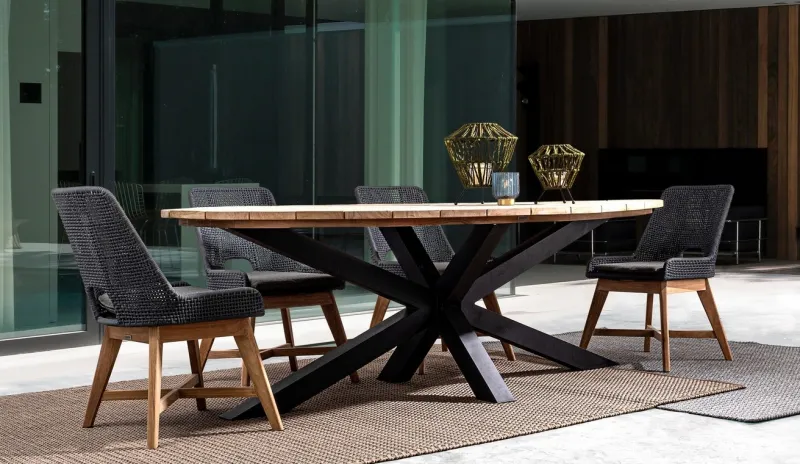 New Bizzotto SEDIA IN CORDA PER ESTERNO COLOR ARDESIA - HESPERIA