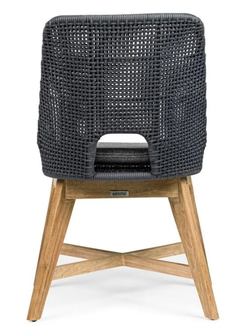 New Bizzotto SEDIA IN CORDA PER ESTERNO COLOR ARDESIA - HESPERIA