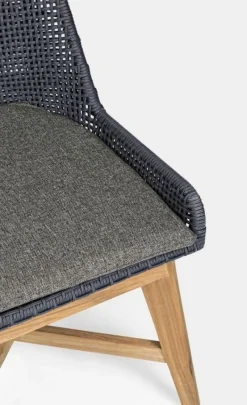 New Bizzotto SEDIA IN CORDA PER ESTERNO COLOR ARDESIA - HESPERIA