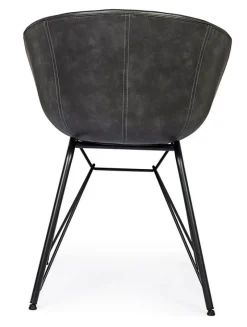 Bizzotto SEDIA IN ECOPELLE ANTRACITE - WARHOL