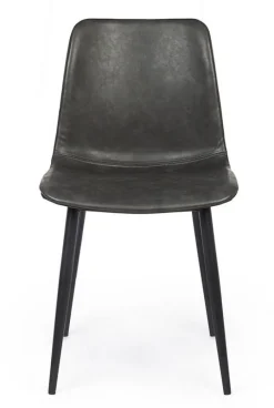 Discount Bizzotto SEDIA IN ECOPELLE ANTRACITE - KYRA