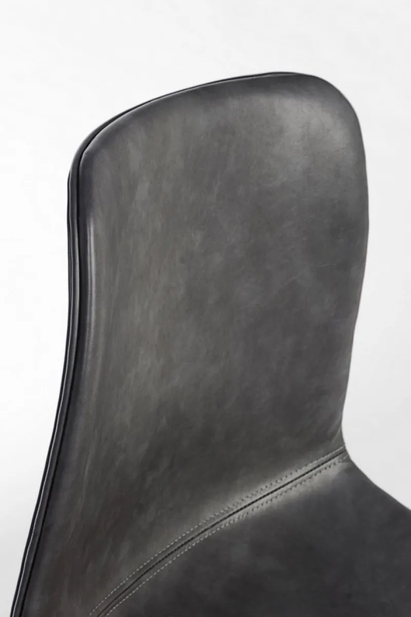 Discount Bizzotto SEDIA IN ECOPELLE ANTRACITE - KYRA
