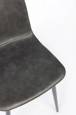Discount Bizzotto SEDIA IN ECOPELLE ANTRACITE - KYRA