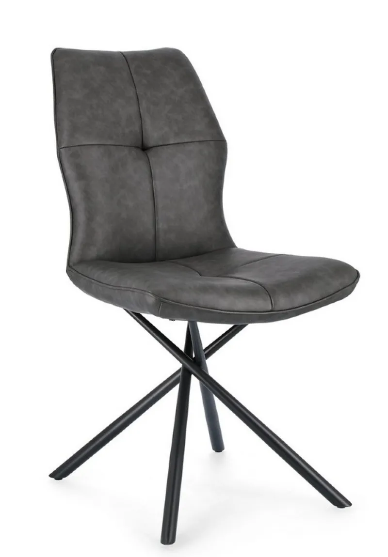 New Bizzotto SEDIA IN ECOPELLE ANTRACITE - KEPLER