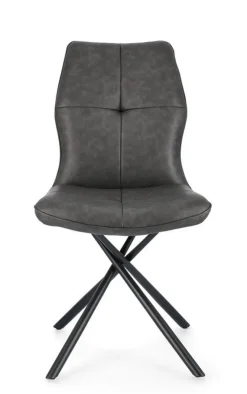 New Bizzotto SEDIA IN ECOPELLE ANTRACITE - KEPLER