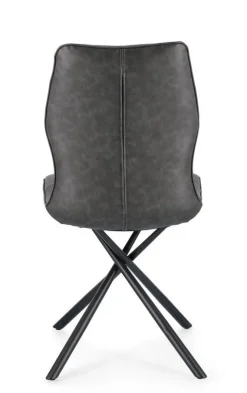 New Bizzotto SEDIA IN ECOPELLE ANTRACITE - KEPLER