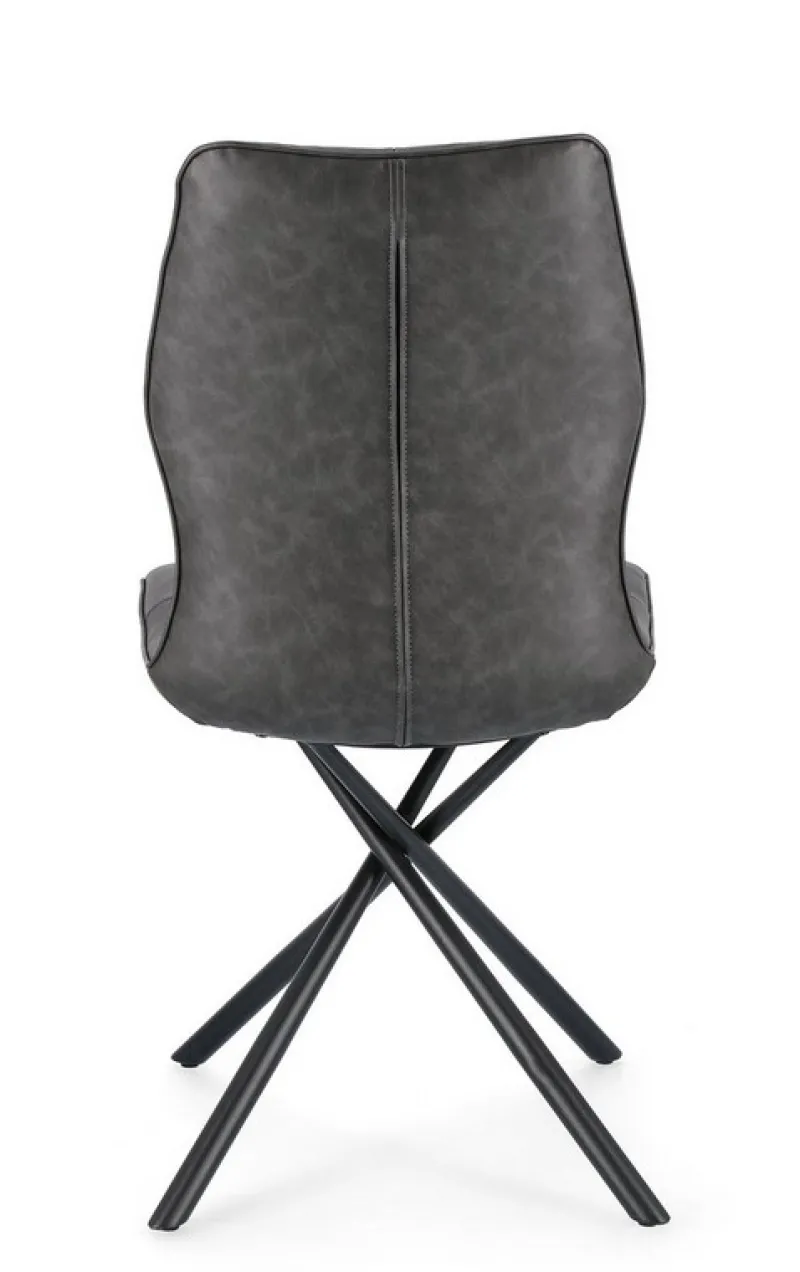 New Bizzotto SEDIA IN ECOPELLE ANTRACITE - KEPLER